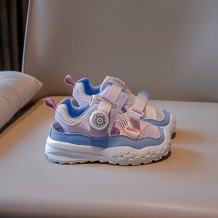 

Internet celebrities popular girls sports sandals 2025 summer new children hollow breathable dad shoes boys spinning button 37