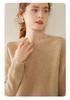 Women's Plus Size Round Neck Cashmere Sweater - Short Style, Thickened Knit Base Layer for Autumn & Winter, 2025 Edition.