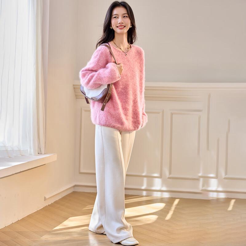 

Женский свитер из кашемировой смеси, вязаный в рубчик One Size