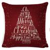 Pillow Cushion Cover Linen Santa Claus Pillow Cover Linen Material