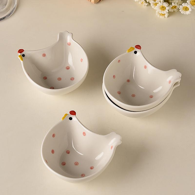 Creative Cute Chick Seasoning Dish Household Kitchen Cartoon Dipping Sauce Dish Children Tomato Sauce Dipped Snack Dish