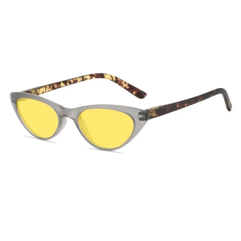 Unisex Retro Cat Eye Night Vision Sunglasses Anti Blue Light Glasses for Outdoor Driving Riding Fashion Eyewear