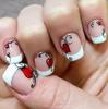 24-Piece Wearable Star Nail Patches: French Heart False Nail Extensions