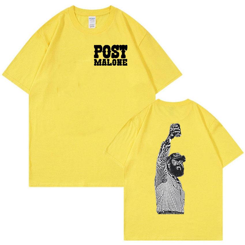 Singer P-Posts M-Malones Print Graphic TShirt Men Hip Hop Fashion Short Sleeve Tshirt Retro Oversize Women Cotton Tee Streetwear