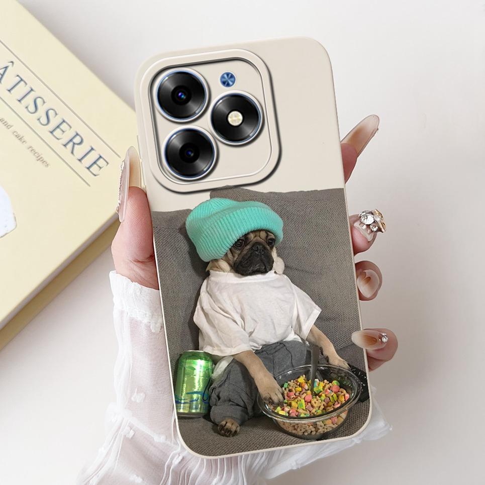 Luxus Modische Rückabdeckung Für Tecno Spark GO 2024 BG6 Hülle Weiches Silikon SparkGO 2024 Handyhülle Hase Katze Blume Panda Funda