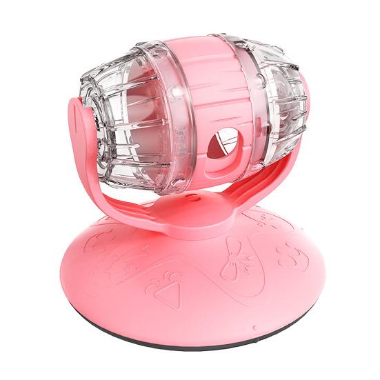 Katzen-Slow-Feeder Interaktiver Leckerli-Ausgabe-Puzzle-Feeder Drehbarer Roller Bereicherungsspielzeug für Wohnungskatzen