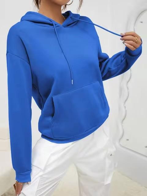 Einfarbiger Lässiger Hoodie Für Damen Tasche Kreative Sweatshirts Allround Streetwear Damen Fleece Unisex Pullover