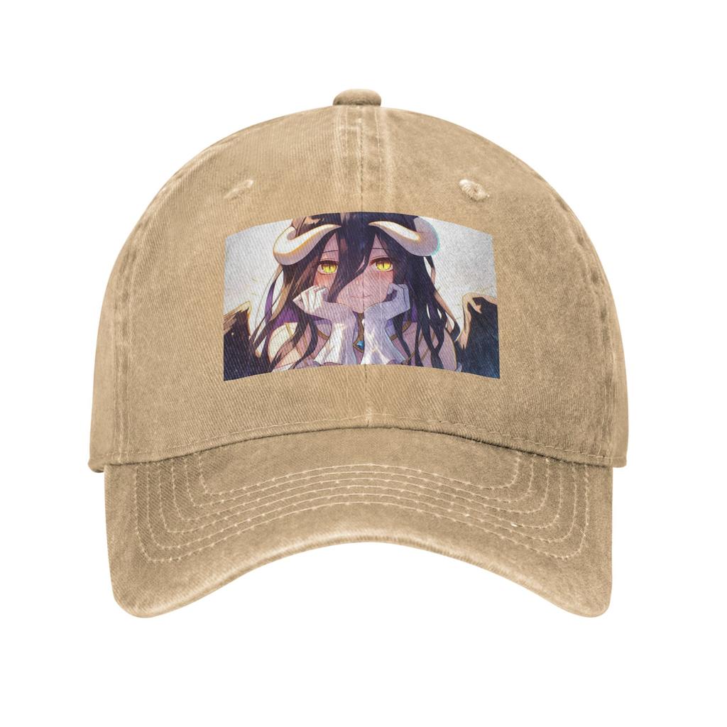 Adventure Anime Albedo Overlord Washed Denim Cap Casual Baseball Caps Adjustable Hat Summer Unisex Baseball Hats