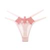 Sexy Thong Female Bat Element Shiny Embroidered Strap Hollow Transparent Tulle Seductive Girl Panties