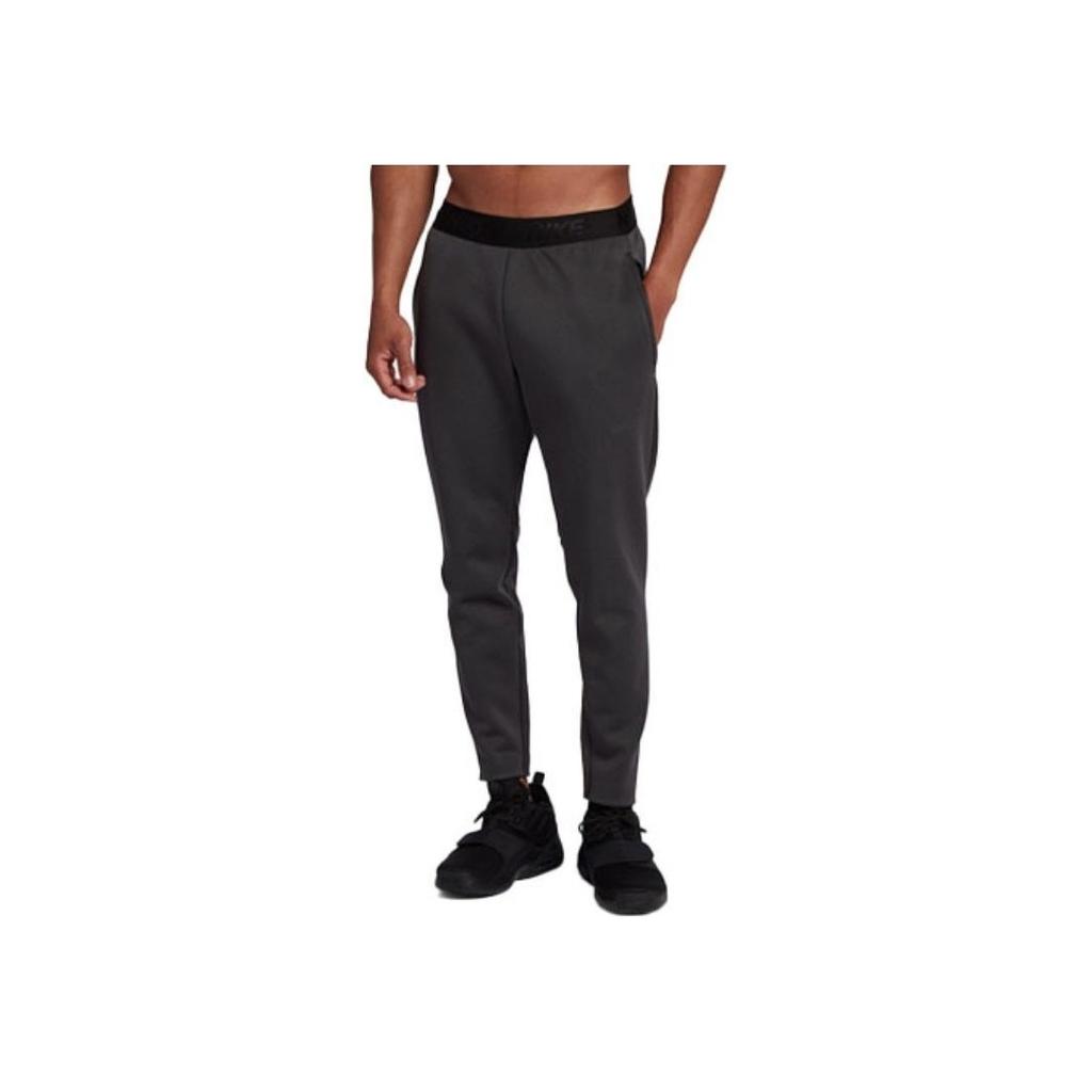 Nike Therma Logo Tapered Running Training Pants Men Bottoms Grey 932270-060