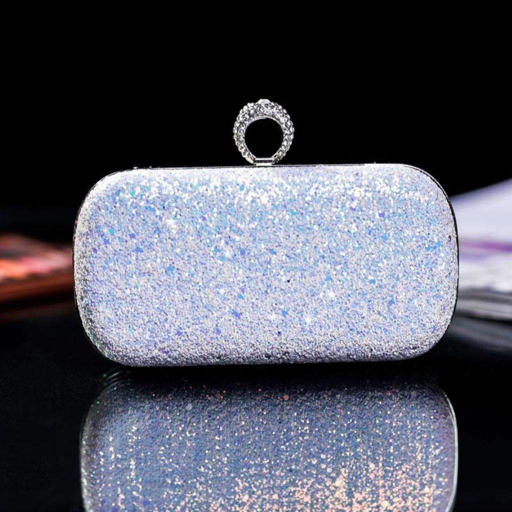 Evening Pink Clutch Designer Bags Women Luxury Purse Bling Sequins Handbag Fashion Shoulder Crossbody Small Phone Bag