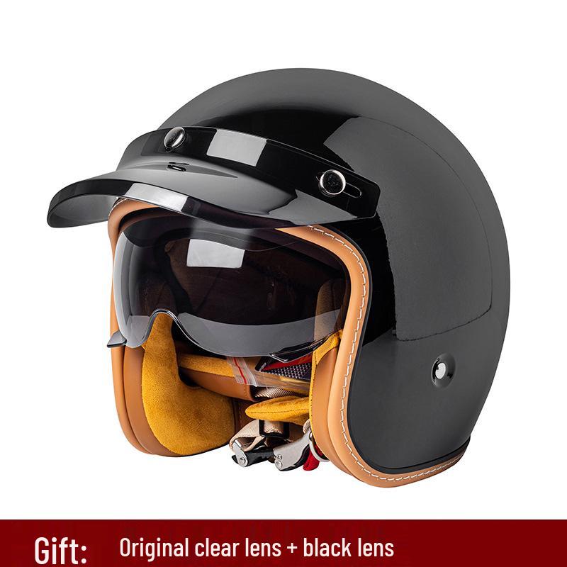 Best-Selling 3/4 DOT Motorcycle Helmet for Men & Women – Retro Scooter/Moped/Cruiser Style