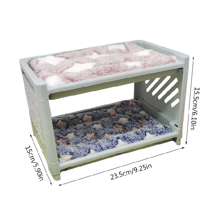 Piętrowe łóżko dla chomika Kącik dla małych zwierząt Ciepły domek-gniazdo Akcesoria