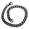Bracciale a Maglia Cubana in Acciaio Inossidabile di Colore Nero per Uomo Donna Regalo Gioielli