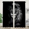 Blackout Curtain 2 Panel Suit   3D Lion Printing Blackout Curtain Home Living Room Bedroom Decoration Multi Size Optional