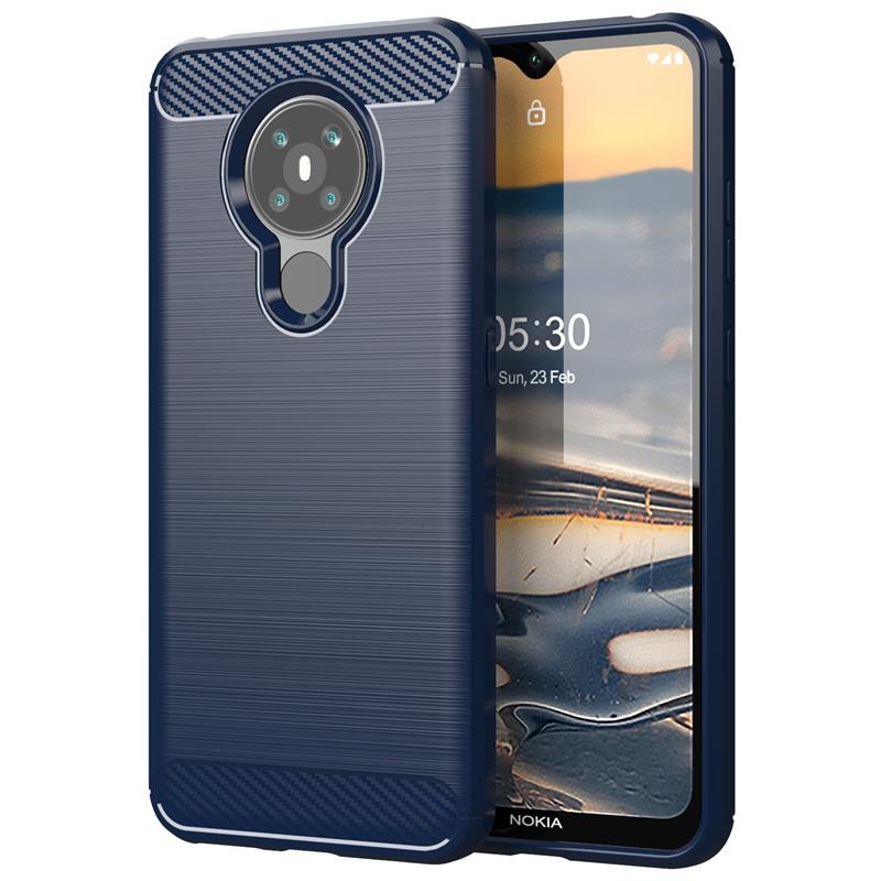 Für Cover Nokia 5.3 Hülle Für Nokia 5.3 Weiche TPU Bumper Kohlefaser Handyhülle Für Nokia XR20 2.4 3.4 5.4 6.2 7.2 8.3 5.3 Fundas