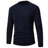 Winter Men's Business Casual Sweater Crew Neck Long Sleeve Plush Bottom Shirt
