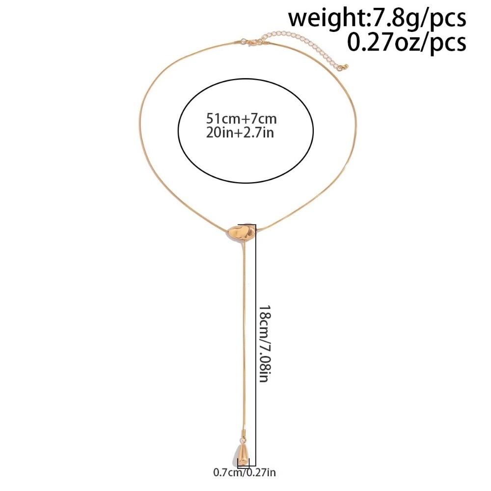 Oregelbunden Vattendroppe Hänge Halsband Metall Nyckelbenshalsband Dam Smycken Gåva