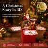 Cartoon Pattern 3D Pop Up Card 4-Layer Holiday Postcard Vintage Christmas Greeting Card  Office