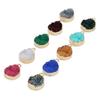 5pcs/Lot 13.5mm Druzy Quartz Resin Stone Charms For Jewelry Making Round Crystal Geode Small Charms Pendant DIY Bracelet