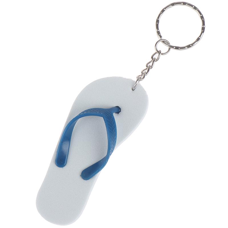 2Pcs Boat Floating Keychain Buoyant Foam Flip Flops Shaped Key Floats Key Ring