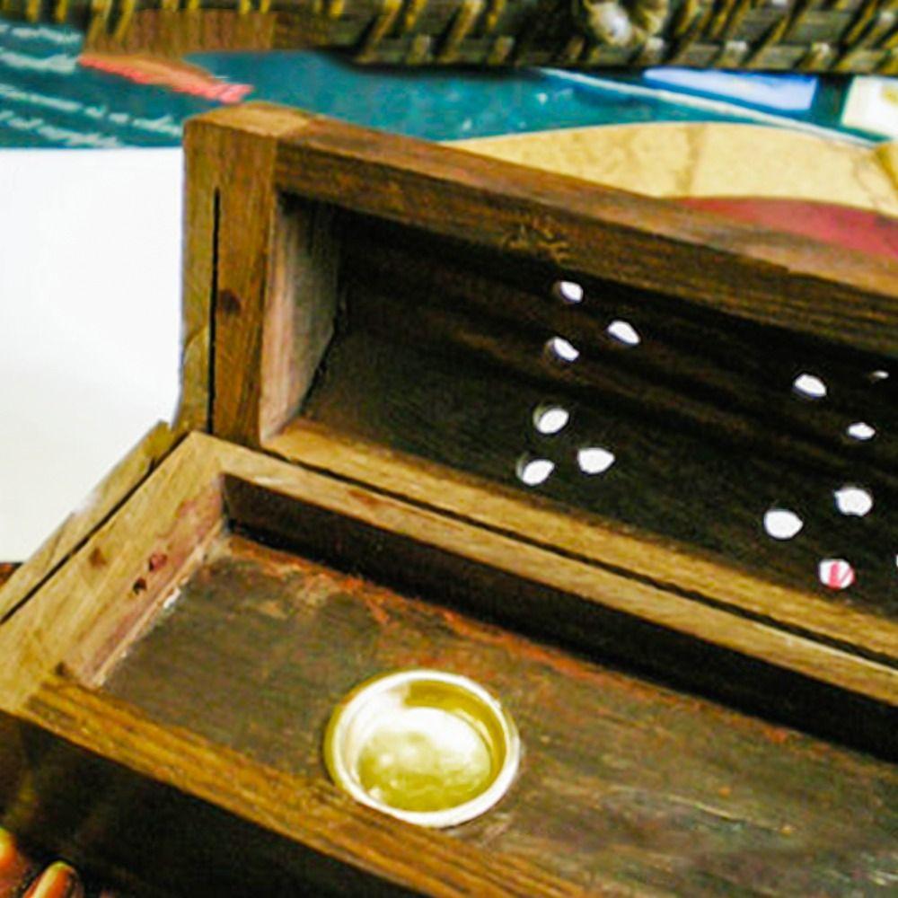 Έργο Τέχνης από Έβενο με Πυρίμαχη Βάση Διάτρητο Θυμιατήρι Ξύλινη Θήκη για Λιβάνι Κουτί Λιβανιού Θυμιατήρι