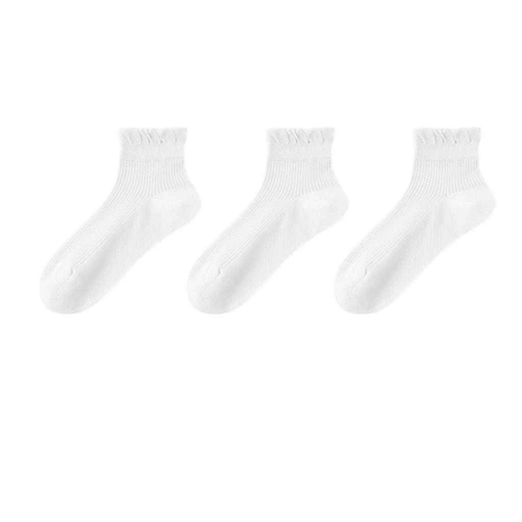 Women’s Lightweight Seamless Lace Ankle Socks Three Pair Pack Breathable Moisture Wicking Odor Resistant Short Socks