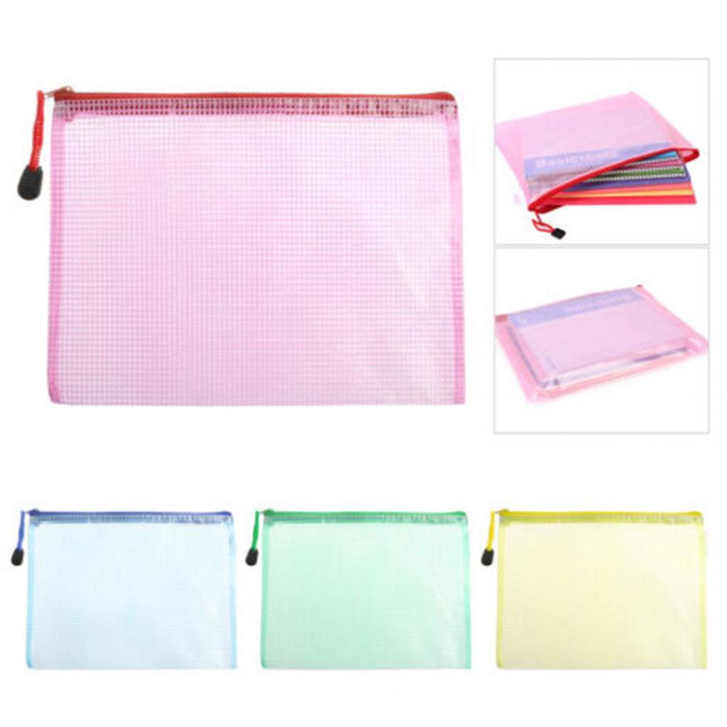 Document Bag A4 Zipper File Pocket Storage Office School Supply Waterproof Case