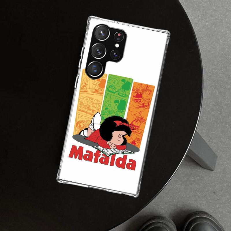 

Cartoon Cute Mafalda Phone Case Cover for Samsung Galaxy S26 S25 Edge S24 S23 Ultra S22 Plus S21 FE S20 + Art Customized Fundas Samsung S24