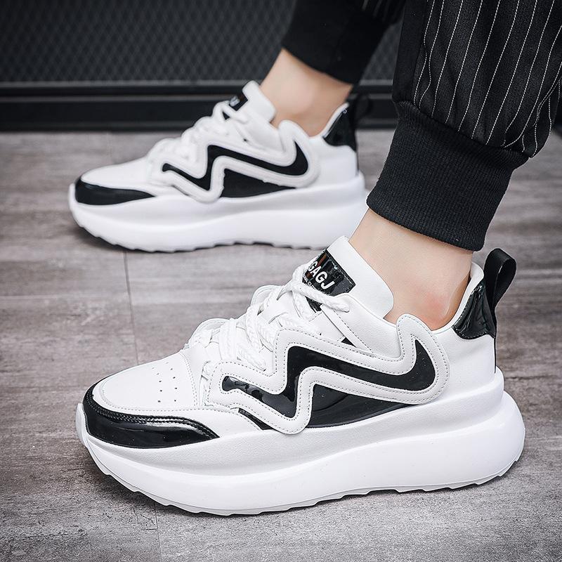Spring New Men's Shoes Jogging Shoes Platform Bread Shoes Breathable Sports Style Casual Shoes Wenzhou Factory Direct Sales