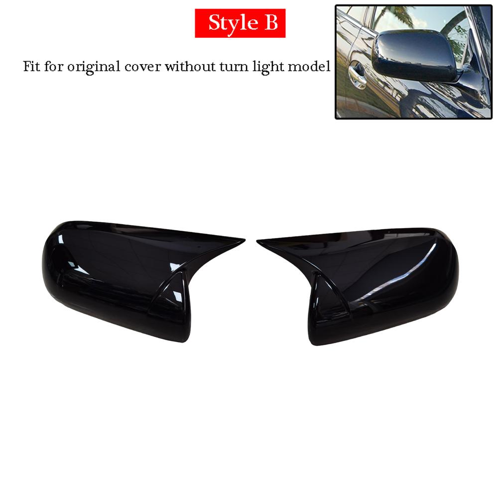 For Toyota Mark X Reiz 2005-2009 Car Rearview Side Mirror Cover Wing Cap Exterior Door Rear View Case Trim Carbon Fiber Look