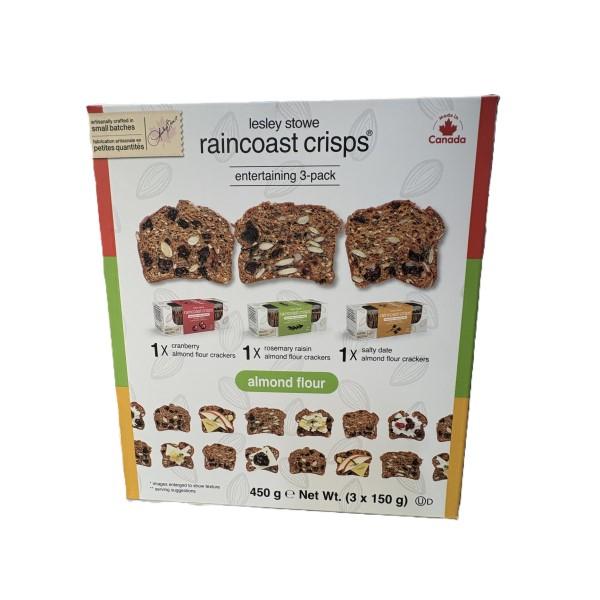 Lesley Stowe Raincoast Crisps Farine d'Amande 150g x 3 pièces