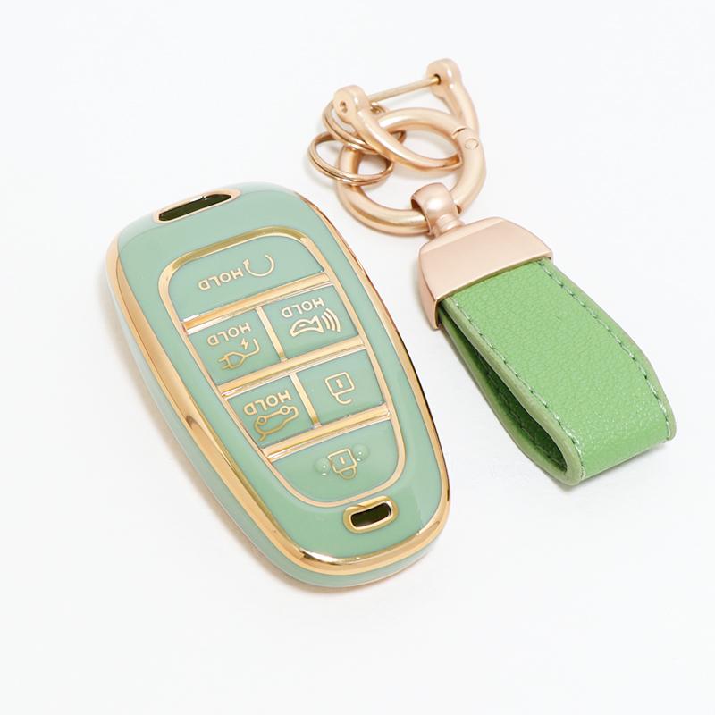 6 Button Tpu For Hyundai Atos Solaris Prime Nexo Sonata Staria Ioniq Palisade Tucson Santa Fe Car Key Case Cover Fob Accessories