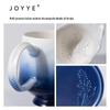 JOYYE Dyed Blossom Ceramic Mug with Lid and Spoon
