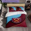 West Ham United Calcio Set Biancheria da Letto 3 Pezzi Morbido Set Copripiumino con Federe Set Decorazione Camera da Letto per la Casa