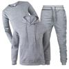New Loose Men's Autumn and Winter Fleece Sweater Sweatpants Three-piece Casual Sports Long-sleeved Set