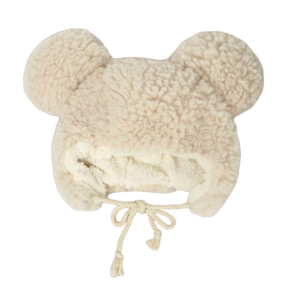 Cute Bear Ears Bomber Hats Cashmere Cycling Cap Fashion Windproof Cap  for Women