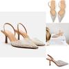 Open Toe High Heel Shoes With Pearl Details For Daily Use