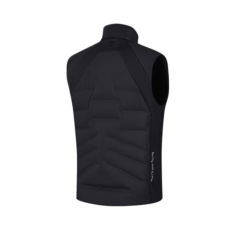 FILA Down Vests Men's Pitch Black Stand Collar Other A11M445902FBK