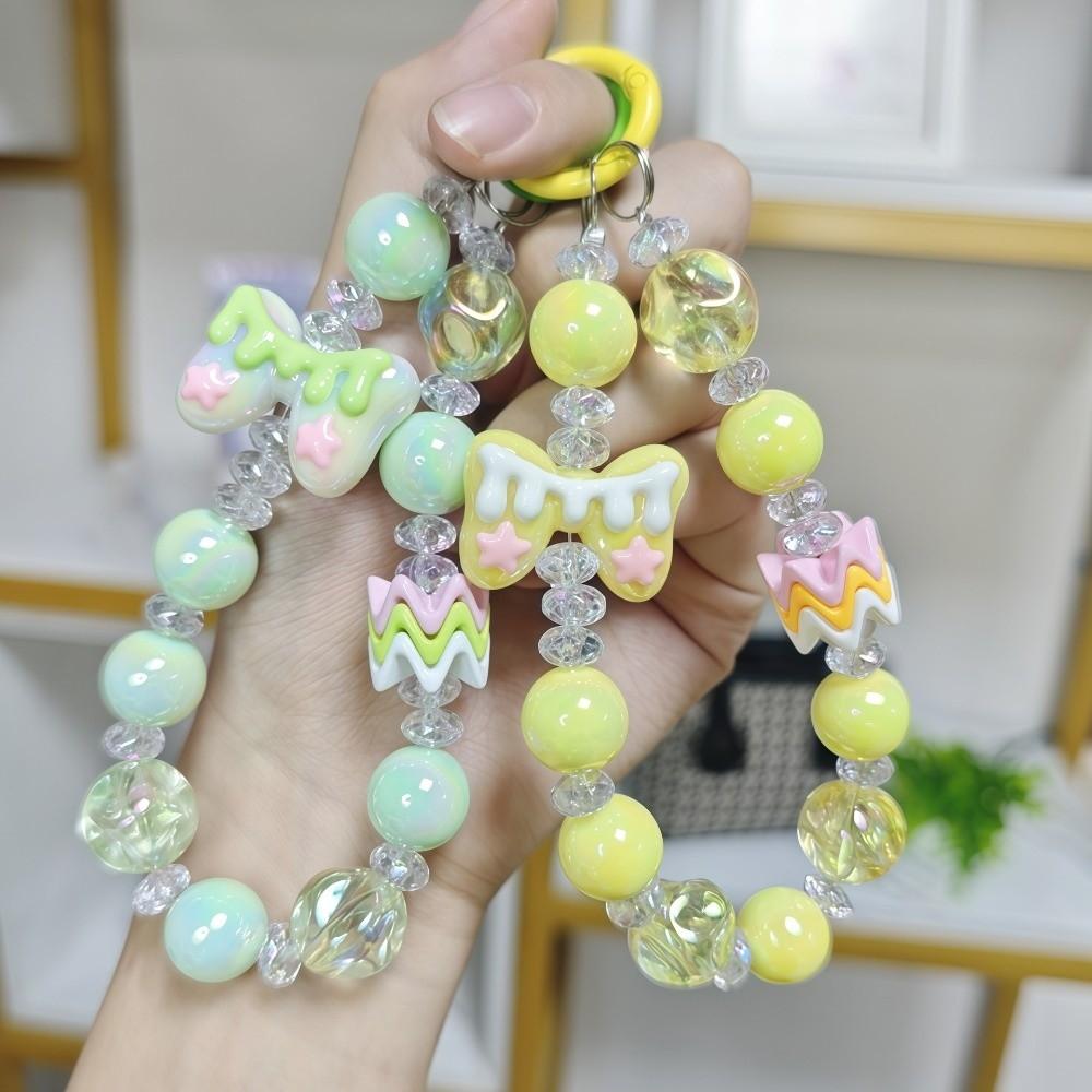 Capyabra Bead Phone Pendant Bow Phone Wrist Strap Charm Beaded Phone Chain  Keychain