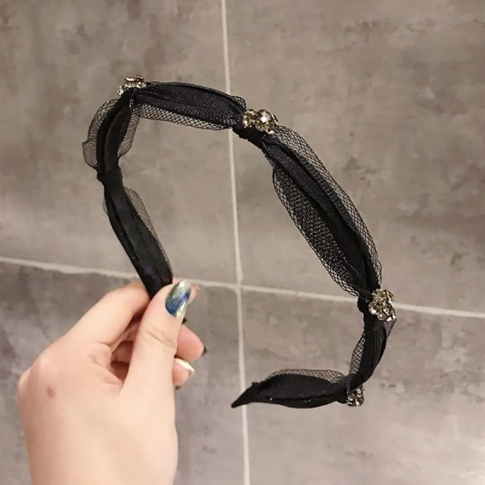Flower headband black headband hair accessory