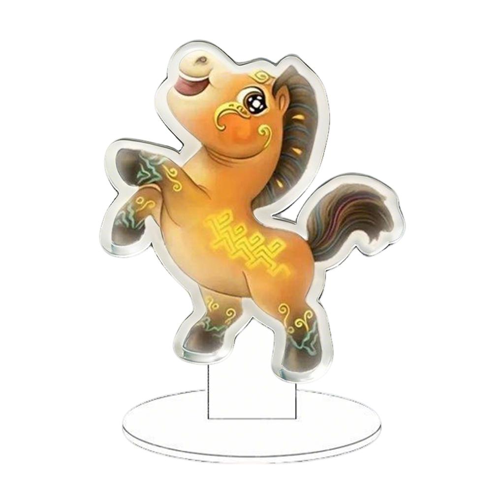 2D Acrylic Standee Featuring A Galloping Horse - Collectible Souvenir And Desktop Ornament