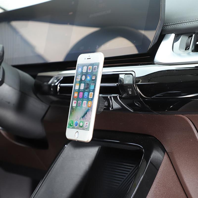 For BMW X1 IX1 U11 -2025 ABS Black Car Central Control Mobile Phone Holder GPS Navigation Bracket Interior Car Accessories
