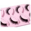5 párů očního ocasu prodlužující falešné řasy pro kočičí oko 3D nástroje pro make-up umělých norkových řas
