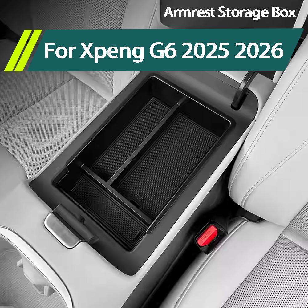 For Xpeng G6 Xiaopeng G6 2025 2026 Armrest Box Central Control Storage Box Interior Accessories