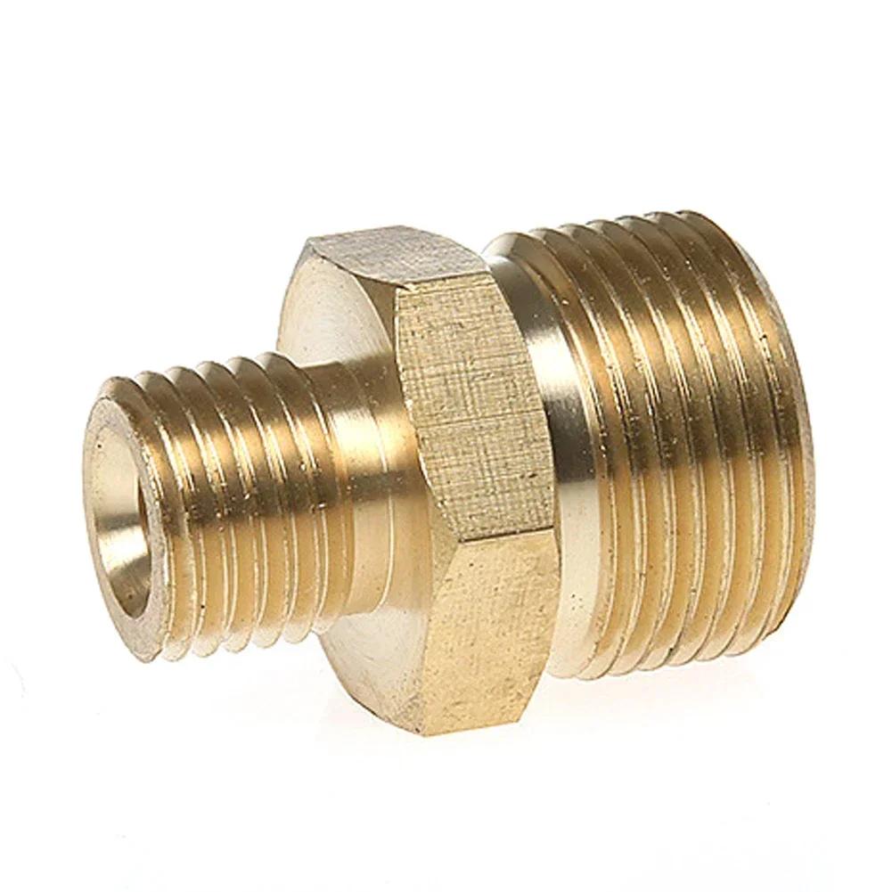 Brass 3/8" 1/4" M14 M18 M22 Thread Connector Male Female Adapter for High Pressure Washer Torch Transitional Joints Pipe Fitting