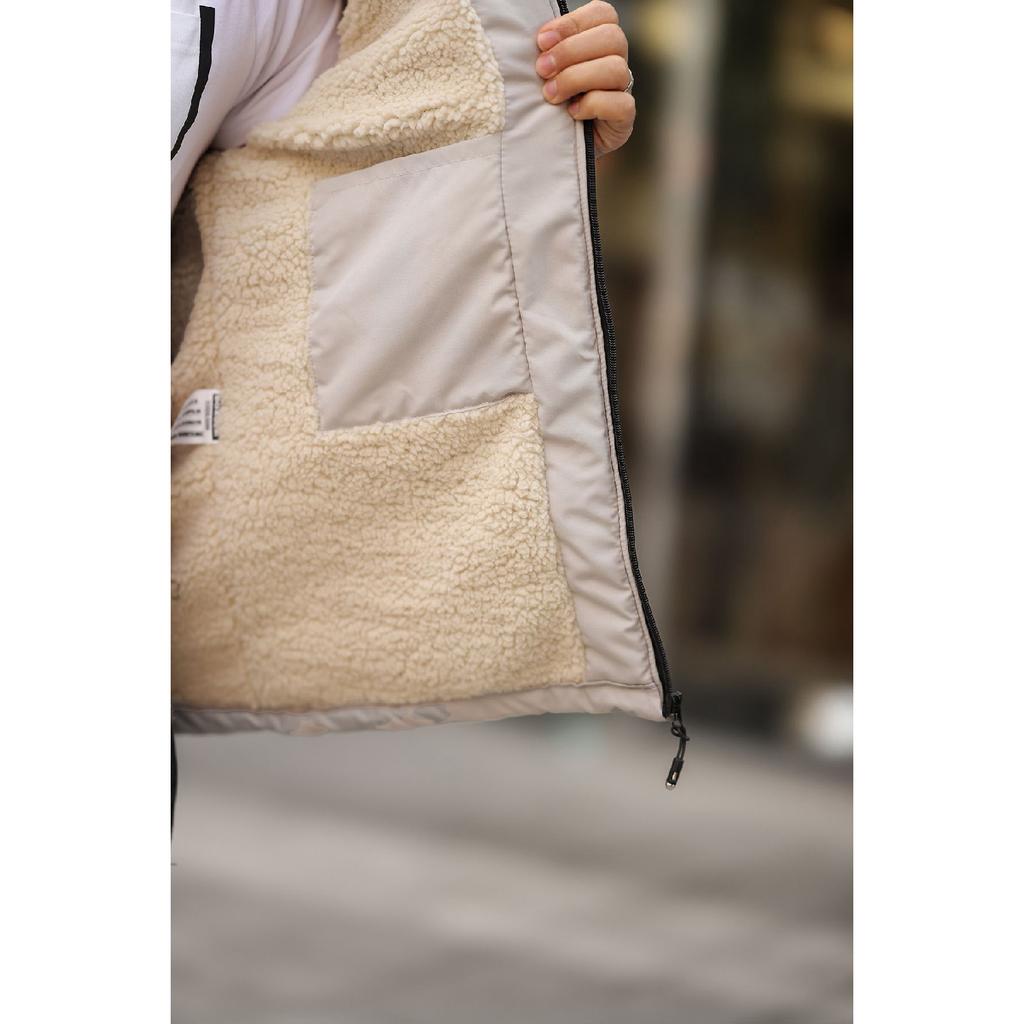 Winter Coat With Fur Inside And Removable Hood