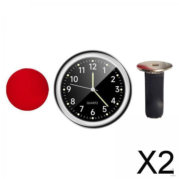 2x Car Clock Vent Clocks Luminous Air Clip, Classic ,Car Decoration Accessories for