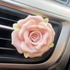 Ceramic Peony Lotus Car Fragrance Diffuser Stone Car Perfume Car Air Vent Decoration Women's Car Interior Ornament
