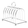 Toast Rack Stainless Steel 6 Slices Vintage British Bread Loaf Grid Cooling Station for Kitchen Restaurant Serving